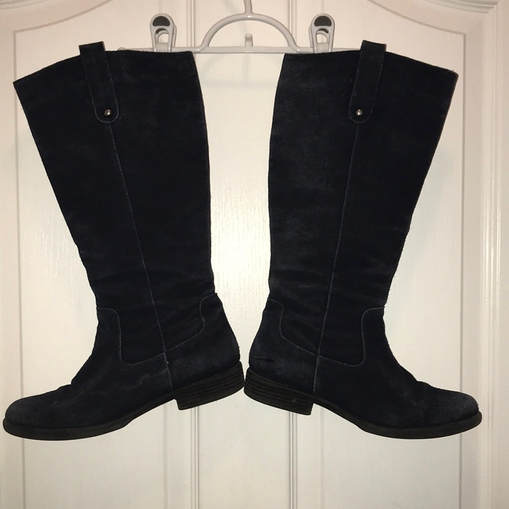 🥾 Navy Blue Swede Boots WB12